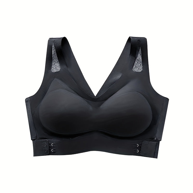 Seamless Rechargeable Massage Bra - Wireless, Push-Up Sports Bra with Cross-Back Design, Enhanced Support, Ideal for Mother&
