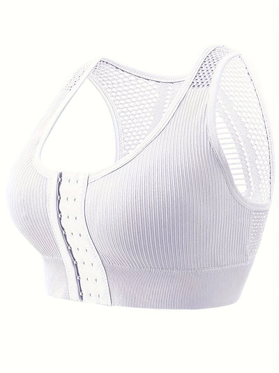 New Cross-Border Plus-Size Sports Bras with Breathable Mesh, Strong Support, Wire-Free, Seamless Design, Available in a Set of Three.
