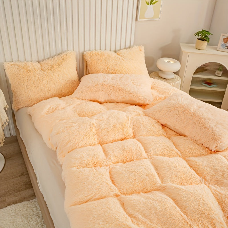 طقم غطاء لحاف فاخر من 3 قطع - غطاء سرير ناعم ومريح لجميع المواسم مصنوع من البوليستر بسحاب لغرفة النوم وغرفة الضيوف والمبيت