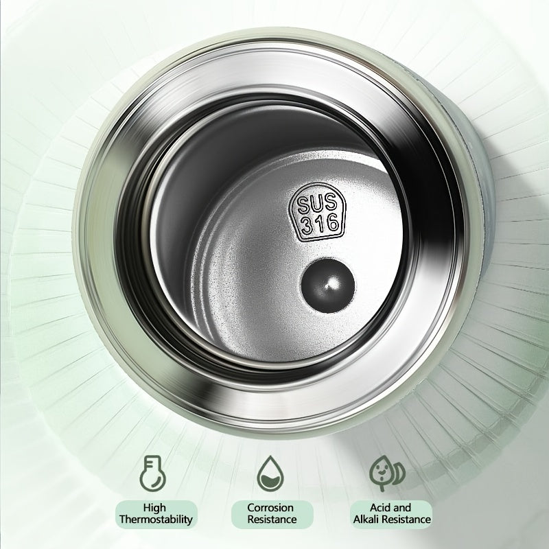 كوب مفرغ من الهواء مزدوج الجدار سعة 500 مل/16.91 أونصة، مصنوع من الفولاذ المقاوم للصدأ 316، كوب قهوة حراري مع غطاء، وعاء قهوة، يحافظ على المشروبات ساخنة لمدة 10 ساعات، باردة لمدة 20 ساعة