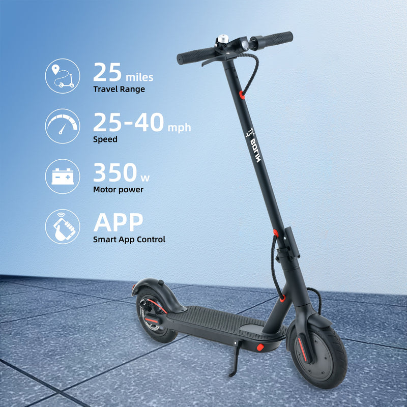 Foldable Electric Scooter with 300W Brushless Motor, 20-45km/h Speed & 20km Range, App Control, Shock-Absorbing Tires, Lightweight Commuter Vehicle - Blue/Red/Black/Gray, 100-240V, 50Hz/60Hz, 18650 Lithium Battery, Rear Brake