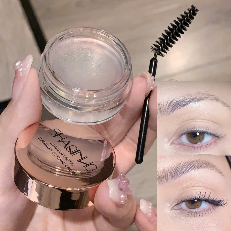 Wild Eyebrow Styling Gel, 3D Eyebrow Setting Gel, Long-Lasting Waterproof And Sweat-Proof, Eyebrow Makeup Styling Soap, Three-Dimensional Eyebrow Shaping Cream, Smooth Transparent Gel, Colorless Refreshing Eyebrow Wax, Fixes
