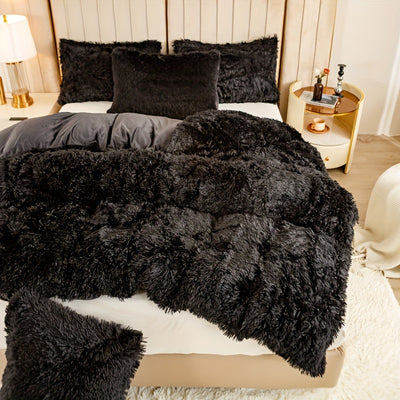 طقم غطاء لحاف فاخر من 3 قطع - غطاء سرير ناعم ومريح لجميع المواسم مصنوع من البوليستر بسحاب لغرفة النوم وغرفة الضيوف والمبيت