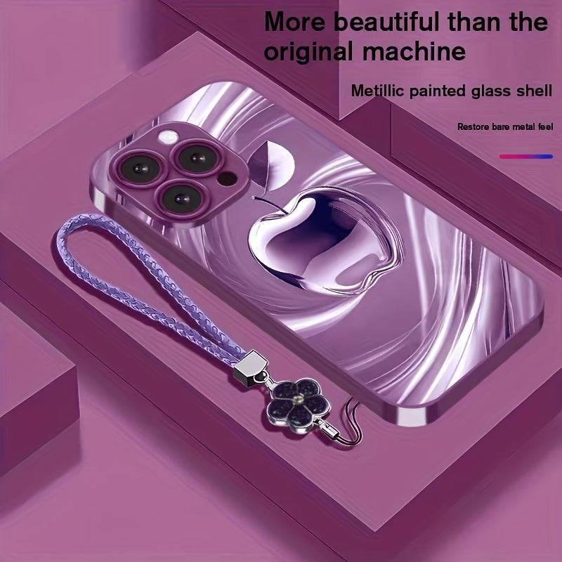 New Series Metallic Painted Phone with Lanyard for Iphone 16/16Plus/16Pro/16Promax/15/15Plus/15Pro/15Promax/14/14Plus/14Pro/14Promax/13/13Pro/13Promax/13Mini/12/12Pro/12Promax/12Mini/11/11Promax/X/Xs/Xr/Xsmax/7/8.