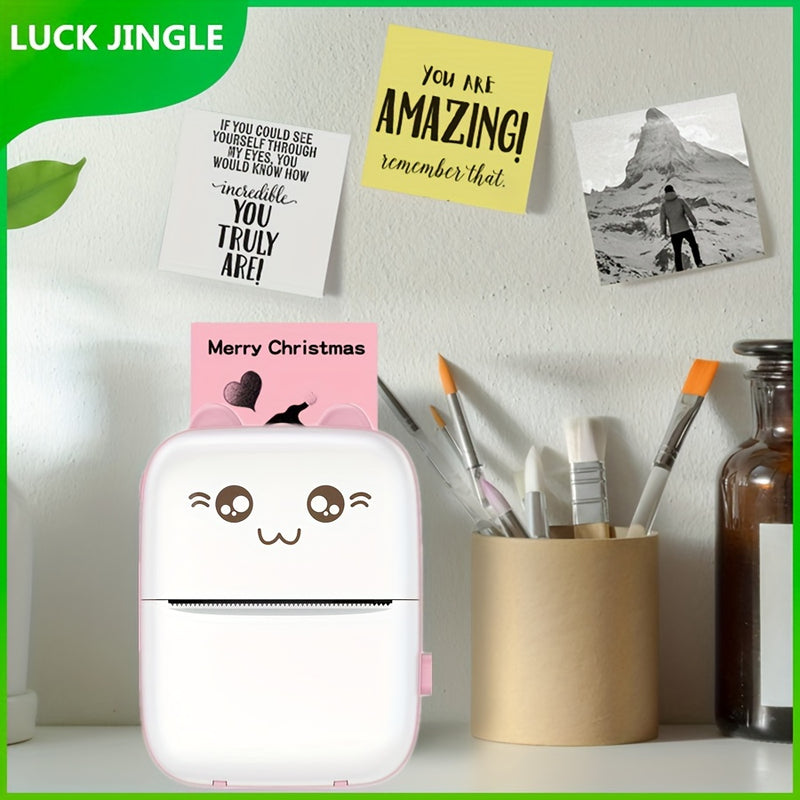 Photo Printer Smart Label Printer Mini Multi-function Portable Photo Printer Sticky Notes Note Code Text List Thermal Printer Ink-free Printer Small Mobile Phone Photo Album Printer