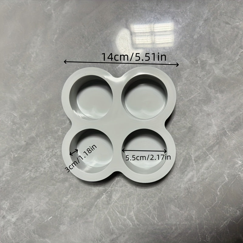 1pc Non-Stick Cake Mold - Oven, Microwave & Dishwasher Safe Bakeware - Pastel Pink/, Heat Resistant up to, Easy Release & Clean, Space-Saving 4-Cavity Design for Home & Professional Kitchens - Ideal for Cakes, Cupcakes, Burge