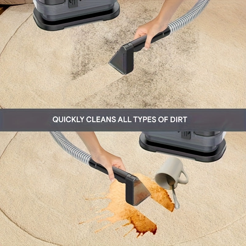 Carpet Cleaning Machine with Strong Suction - Heavy-Duty Deep Cleaner, IPX4 Waterproof, Powerful Suction for Carpets, Upholstery, Hardwood Floors - Includes Hose & Nozzle - Ideal for Home, Office, Pet Hair Removal - Compatibl