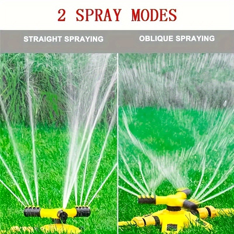6pcs Lawn Sprinkler Set. 360° Rotating Sprinkler with Adjustable Arm, Plastic Material, Multi-Angle Rotation, Garden Irrigation System [2 4-Way Water Connections + 1 4/6 Standard Connection + 1 Multi-Function Connection]