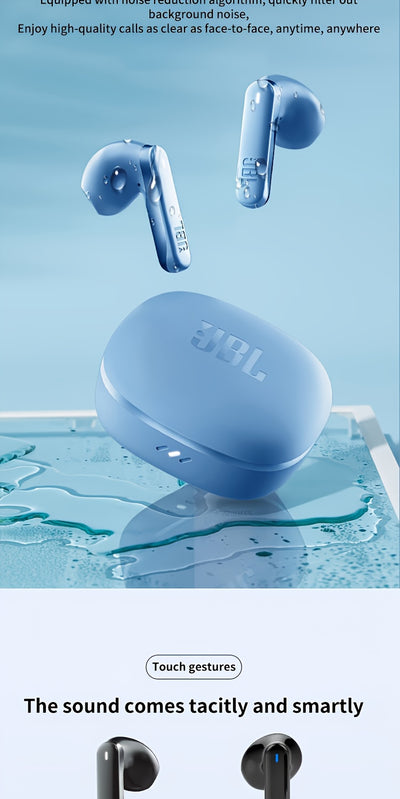 JBL T280TWS X3 Wireless Earbuds with Noise Cancelling, 32H Playtime, Semi-Open Design & Touch Control, -C Charging Case, Wireless Headphones with Dual Noise Isolation Microphones, Compatible with Smartphones, PC, Tablet, Lapt