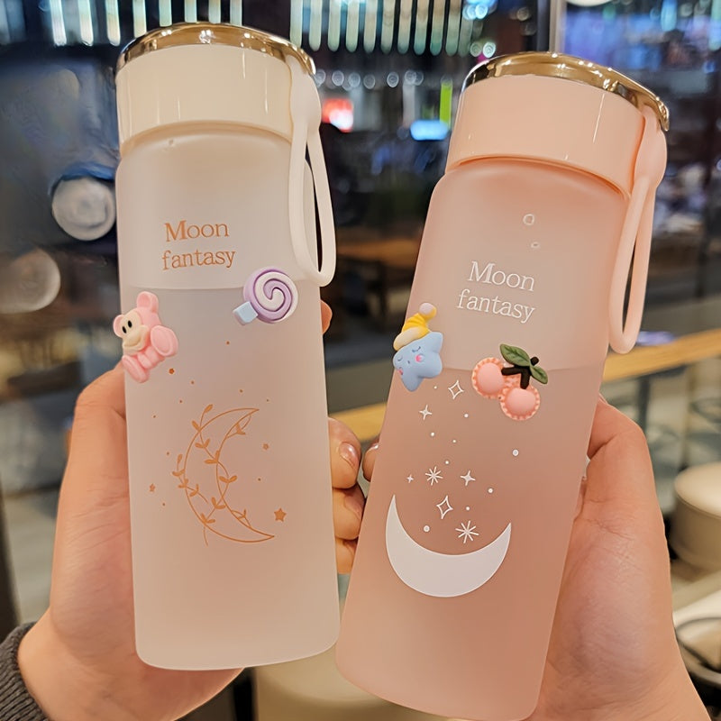 1pc Durable Frosted Plastic Water Bottle - Perfect for Outdoor Sports, Yoga, Camping & Hiking, Hiking Accessories