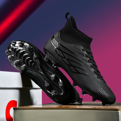 Men's High-End Football Boots - -like Seamless Upper, TPU Sole with Lace-Up Closure, Non-Slip Grip & Ankle - All-Weather All-Weather Training & Match Boots for Soccer, Lawn, Football - -Wear Technology, Traction Tread, Lace-U