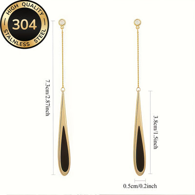 Hypoallergenic Stainless Steel Golden-Tone Teardrop Earrings, Fade-Resistant, Comfortable and Elegant, High-Quality Fashionable Women'S Jewelry for Daily Wear or Parties – A Delicate Gift for Her, Earring For Women, Earring