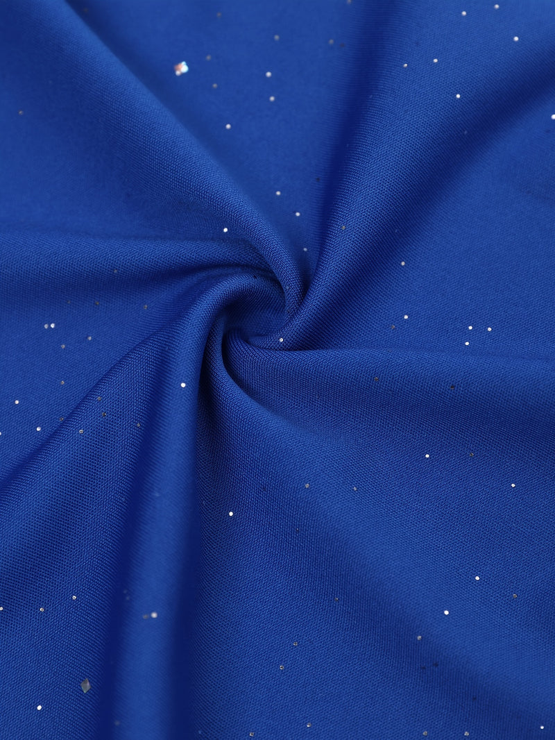 فستان بحافة ورقة اللوتس البودرة