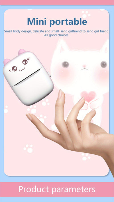 Photo Printer Smart Label Printer Mini Multi-function Portable Photo Printer Sticky Notes Note Code Text List Thermal Printer Ink-free Printer Small Mobile Phone Photo Album Printer