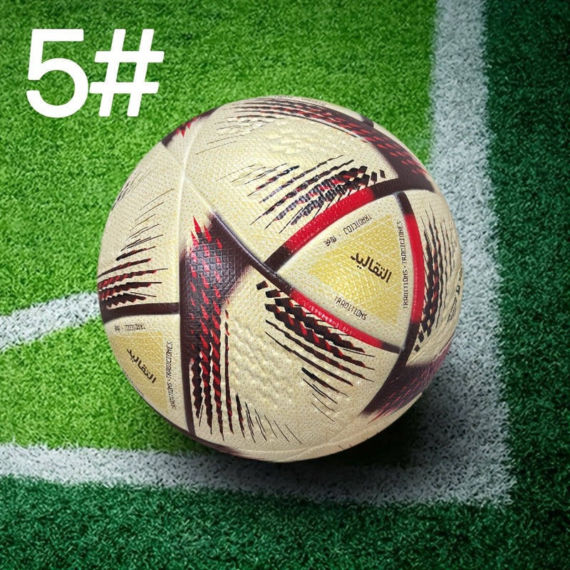 1pc Professional Size 5 PU Soccer Ball, Seamless Heat Bonded, High Elasticity & Durable, Faux Leather, Golden, with Ideal for Adults & Teens - Indoor & Outdoor Training, for Thanksgiving, Christmas, Halloween, New Year Festiv