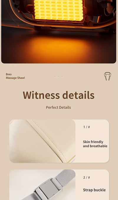 USB Rechargeable Neck Massager, Lumbar And Shoulder Massager, Automatic Cervical Kneader, Trapezius Muscle Massager.