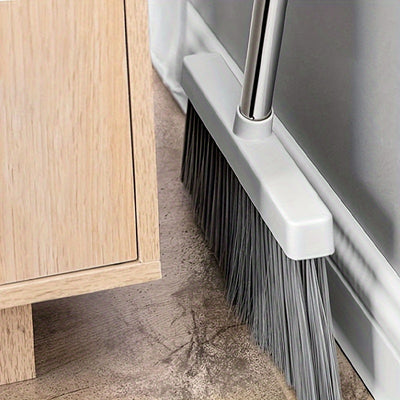Professional Quality Stainless Steel Broom with Ergonomic Handle and Sturdy Plastic Head, Designed for Easy Sweeping and Convenient Storage, Suitable for Kitchen, Living Room, and Bedroom Floor Cleaning, Durable Essential Hou