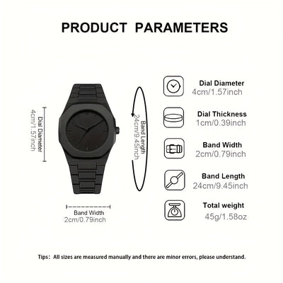 4pcs Modern Minimalist Black Quartz Watch Set - Roman Numeral Dial, Unisex Business & Casual Watches with Silicone Strap, Elegant Gift Box Included for Men & Women - Affordable Luxury Analog Watches for Everyday & Special Occ