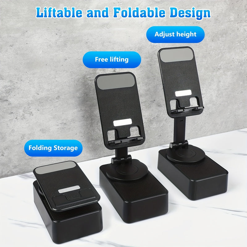 Wireless Speaker with Phone Holder, Stereo Sound, Mobile Phone Stand, Speaker with Non-Slip Base, Subwoofer Speaker - Perfect for Indoor and Outdoor Use, Desktop, Party - Ideal Gift for Family, and Friends - Suitable gifts fo