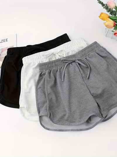 Targeted Three-piece Sports Shorts, Suitable for Yoga, Running, Fitness, Casual Sports Shorts