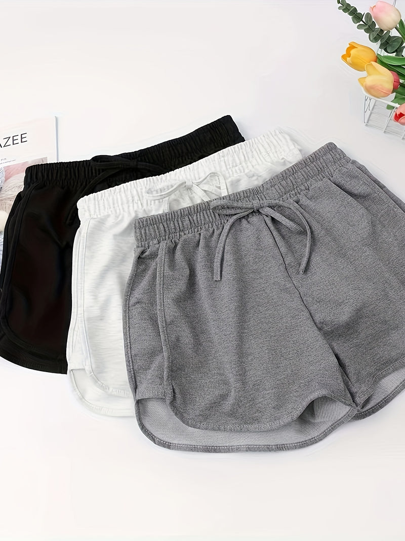 Targeted Three-piece Sports Shorts, Suitable for Yoga, Running, Fitness, Casual Sports Shorts