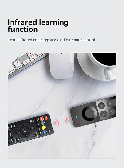 2.4G Universal Remote Control with Voice Command, Gesture Control, IR Learning, and Mini Keyboard - Programmable for Smart TV & Devices, Device Control Solution, Entertainment System Management, Programmable Remote Control, V