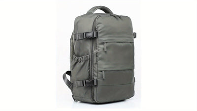 LONNKE Vacuum Compression Backpack - Airline Approved Carry-On (Fits in overhead bin), Heavy-Duty Compression Zipper, Spacious Travel & Business Backpack with Laptop Compartment, Water Bottle Pocket, Adjustable Shoulder Strap