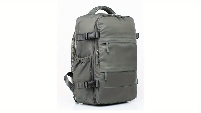 LONNKE Vacuum Compression Backpack - Airline Approved Carry-On (Fits in overhead bin), Heavy-Duty Compression Zipper, Spacious Travel & Business Backpack with Laptop Compartment, Water Bottle Pocket, Adjustable Shoulder Strap