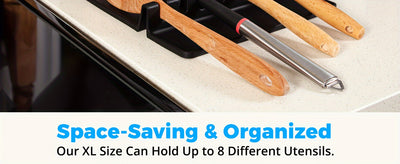 Kitchen Silicone Utensil Holder -, Durable Spoon Rest with Drip Mat - Heat-Resistant Spoon Holder for Stovetops - Spoon Rest for Kitchen Countertops - Support for Kitchen Tools And Utensils.