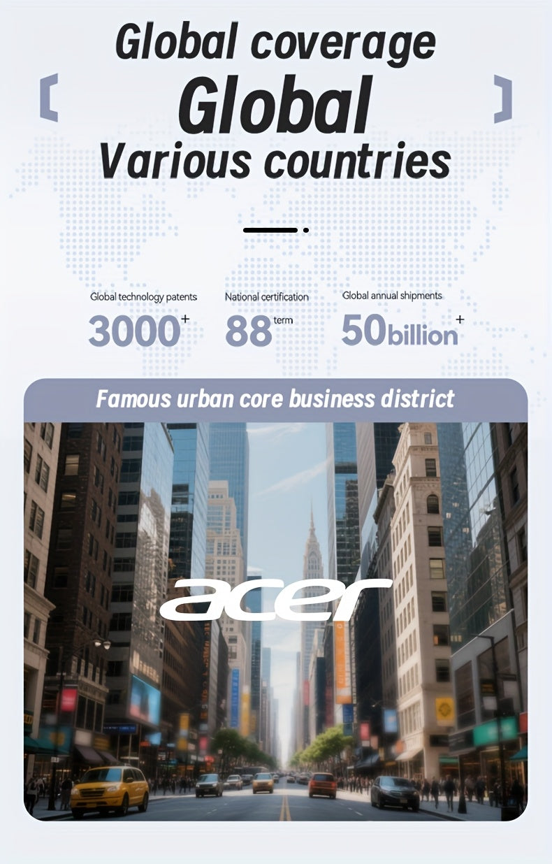 [Acer official genuine]TWS wireless headset, with fashionable lightweight touch design, adaptable sports running scene, support bass stereo and call noise reduction, with low latency gaming mode, HIFI sound. Super long standb