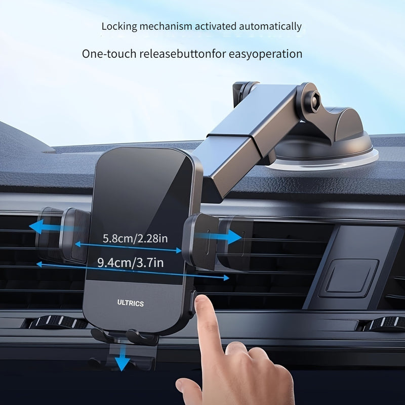 Hot-Selling Car Wireless Charging Holder 15W Fast Charger with Smart Sensor for Mobile Phones