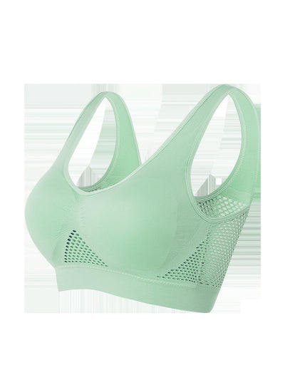 14pcs EssElegance Plus size High Support Wire-Free Sports Bras with Padded & Mesh Panels, Breathable Stretch Fit for Yoga Running Training