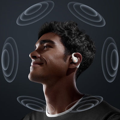 Soundcore AeroFit Pro Wireless Earbuds, Open-Ear Design for Comfortable Long-Term Wear, Strong Sound Quality, 2-in-1 Use, Built-in Microphone, 16.2mm Speakers, USB-C Charging, Ideal for Running and Outdoor Activities, Outdoor