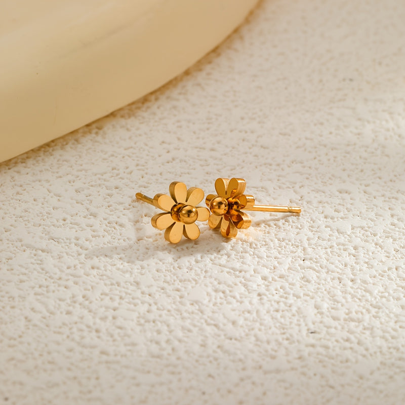 A Stylish 3pcs Jewelry Set Featuring a Delicate Daisy Design, Including a Necklace And Earrings, Perfect for Vacations, Parties, Everyday Wear, And Graduation Gifts.