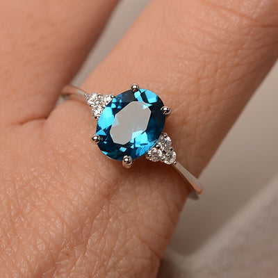 1 exquisite Silvery-blue cubic ring - a symbol of eternal love, an elegant party jewelry piece, perfect birthday gift for girls