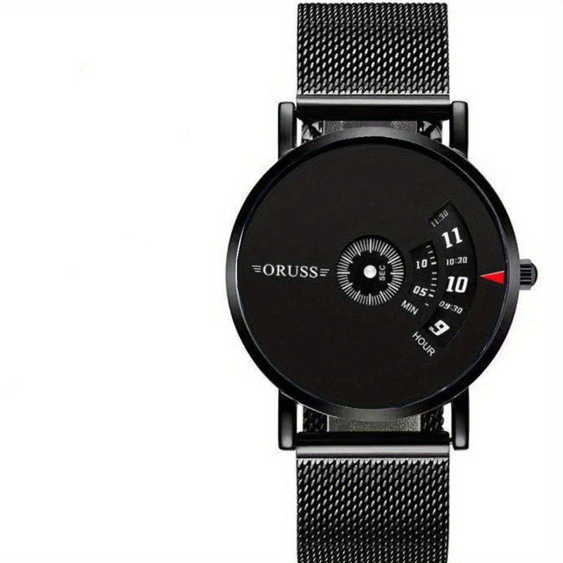 ساعة رجالية جديدة عالية الجودة أنيقة ذات طابع شخصي كل شيء رائع ومتين ساعة عمل حركية، اختيار مثالي للهدايا