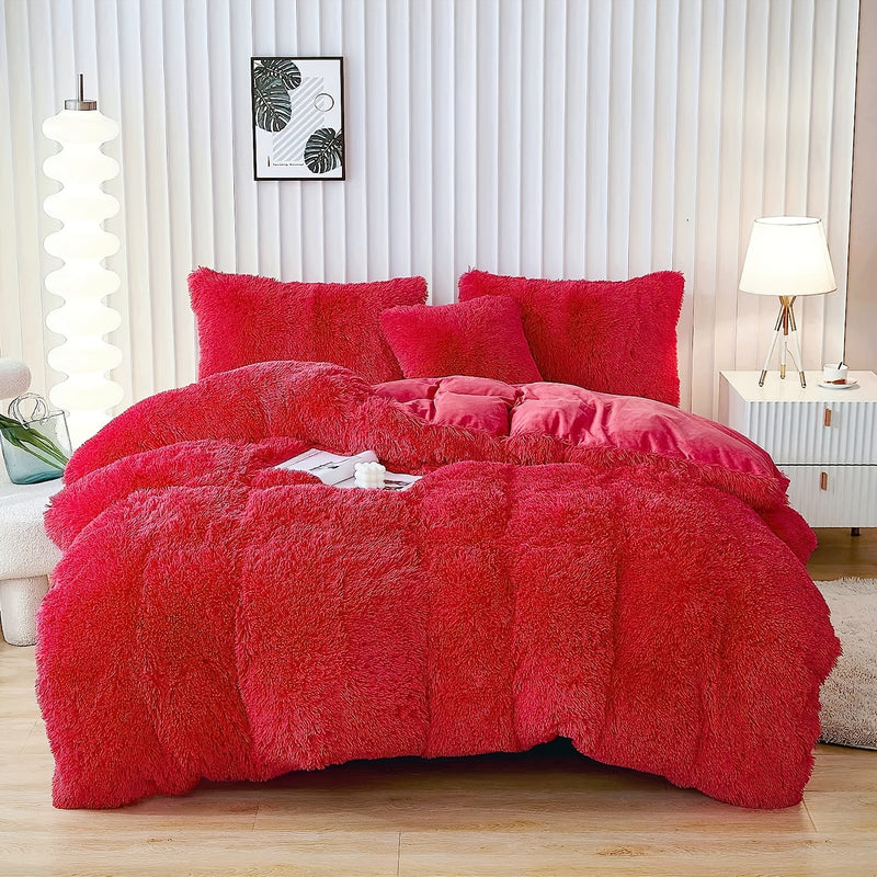 طقم غطاء لحاف فاخر من 3 قطع - غطاء سرير ناعم ومريح لجميع المواسم مصنوع من البوليستر بسحاب لغرفة النوم وغرفة الضيوف والمبيت