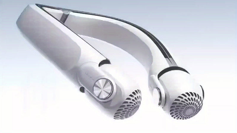 1pc 2025 New Portable Neck Fan, Bladeless Fan, Upgraded with Rotatable Airflow Direction, 360° Surround Outlet, Wearable Neck Fan Rechargeable, Perfect for Outdoor, Sports, Camping, Travel Use