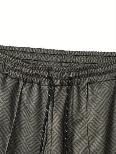 تي شيرت رجالي بأكمام قصيرة + شورت بدلة رياضية كاجوال باللون الأزرق