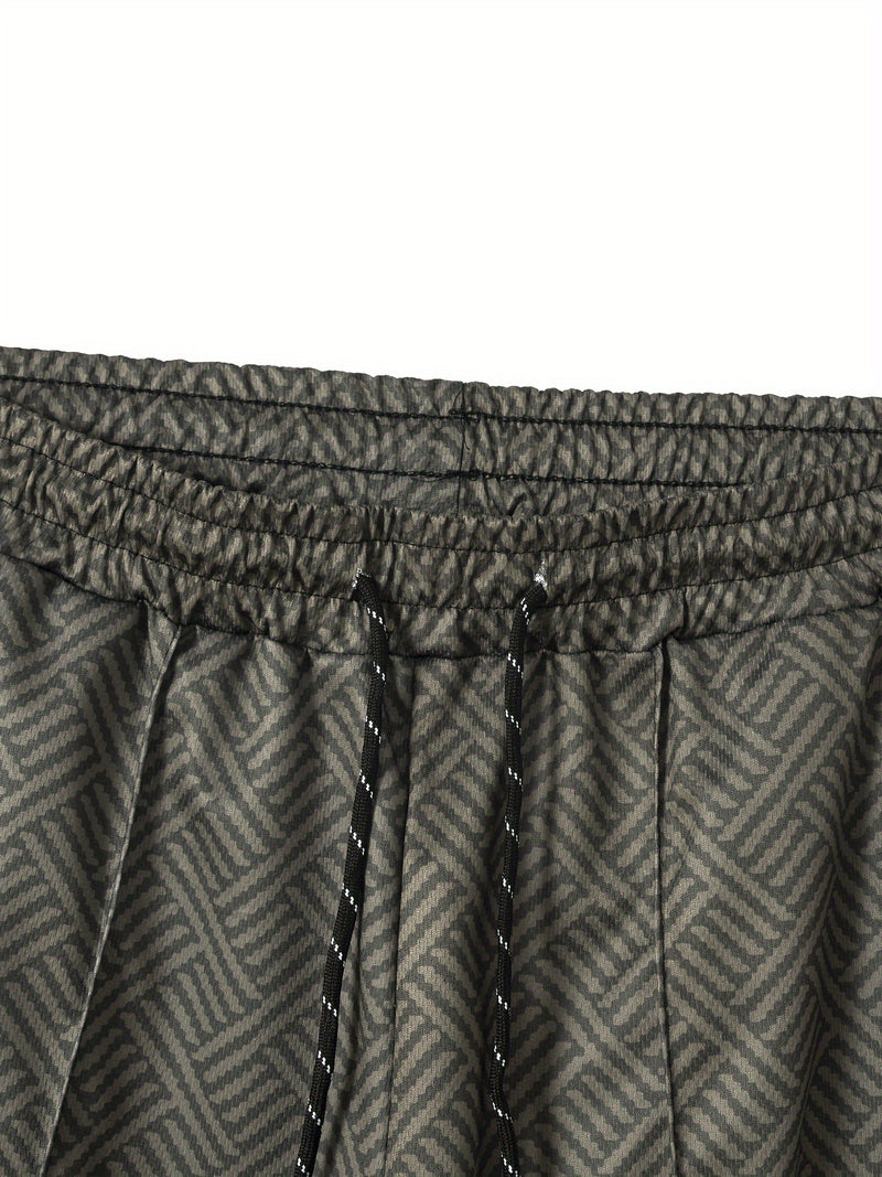 تي شيرت رجالي بأكمام قصيرة + شورت بدلة رياضية كاجوال باللون الأزرق