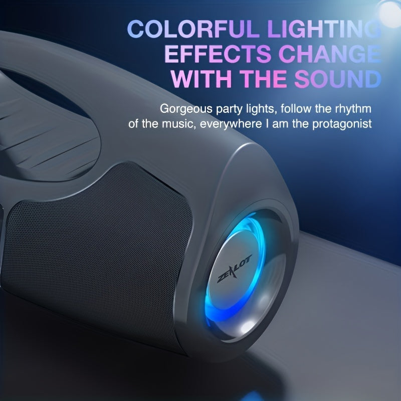 ZEALOT Wireless Portable P1 Speaker High Power Dual Speaker, With Microphone Subwoofer 3D Surround Sound, Surging Bass, FM TF USB Plug-in Card Compatible Connect With Mobile Phone/Tablet/TV