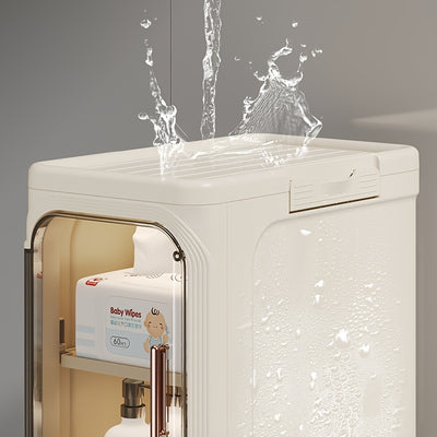 FOOYOO Slim Foldable Storage Organizer - 20.32cm Wide, Rolling Drawer for Kitchen & Bathroom, Over 3.2 Cubic Feet Capacity, Storage Drawer Units