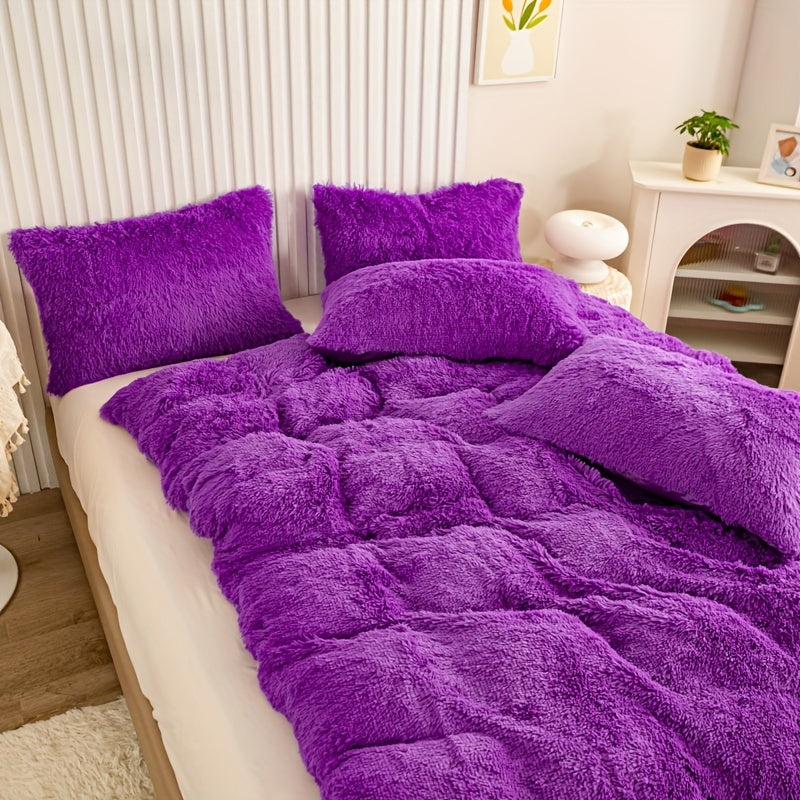 طقم غطاء لحاف فاخر من 3 قطع - غطاء سرير ناعم ومريح لجميع المواسم مصنوع من البوليستر بسحاب لغرفة النوم وغرفة الضيوف والمبيت