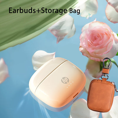 HP Prismatic Gradient Wireless Earbuds with 22H Playtime, Auto-Pairing, Clear Talk Noise Reduction Mic, Touch Control for iOS/Android - Ideal for Gaming & Workouts, Perfect Holiday/Halloween Gift, Wireless Earbuds, Workout He