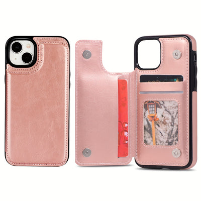 جراب iPhone قابل للطي من الجلد الصناعي عالي الجودة مع فتحات للبطاقات وحامل مقاوم للصدمات متوافق مع موديلات مختلفة بما في ذلك X XR XS Max 11 pro 12 pro 13 pro 14 15 16 SE 6 7 8 plus