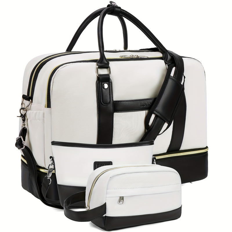 مجموعة حقائب سفر بسيطة ذات سعة كبيرة، حقيبة يد خفيفة الوزن بسحاب، حقيبة محمولة للاستخدام اليومي مع حزام قابل للفصل، حقيبة للجنسين للاستخدام اليومي