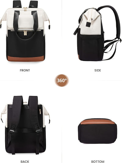 Stylish Women'S Convertible Laptop Backpack - Soft Shell Nylon, Multiple Compartments, Zipper Closure, Ideal for School, Travel & Leisure, Available in Gray, Pink, Blue, Red, Black, Backpack for School