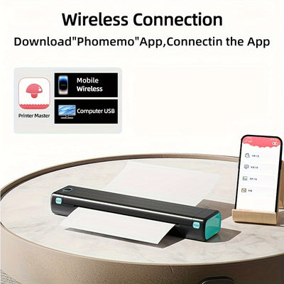 Wireless Portable Printer M08F: 21.59x27.94cm Thermal Printer, Ink Free, Mobile Printer That Can Be Used For Business, Office, Home, And Study, Compatible With Android And IOS