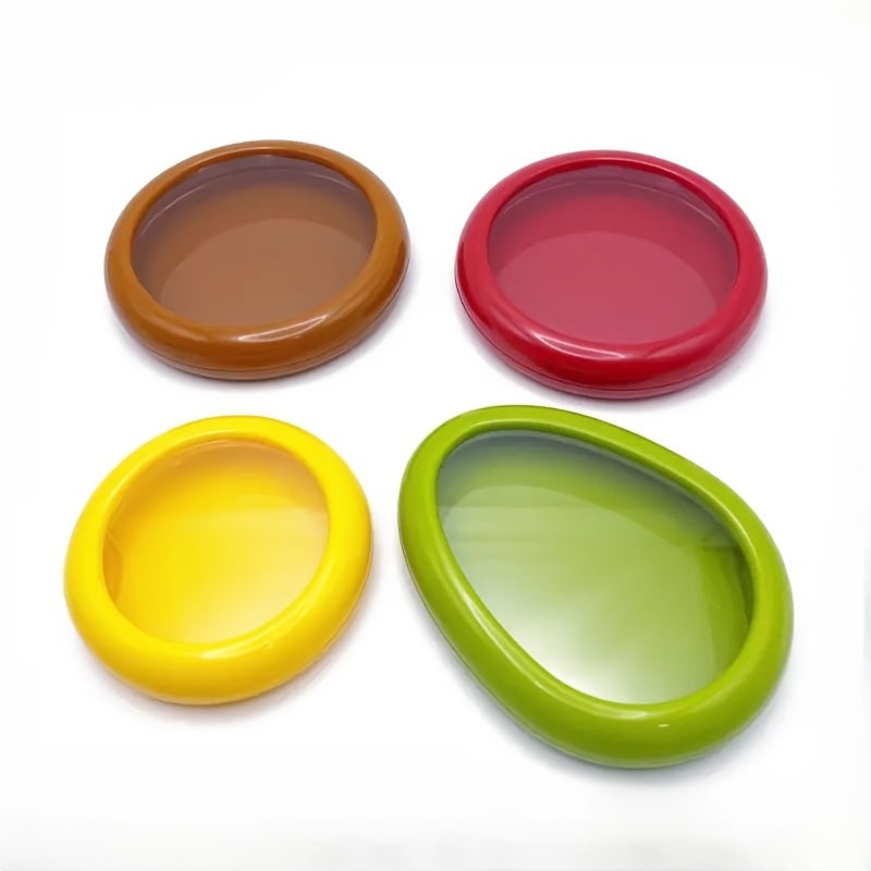 1pc/4pcs Reusable Food Freshness Preservation Pods with Stretchable TPU Lids - Food Storage Containers for Fruit & Vegetable - Washable, Transparent Food Storage Box Set - Keep Fresh Longer, Perfect for Kitchen Organization,