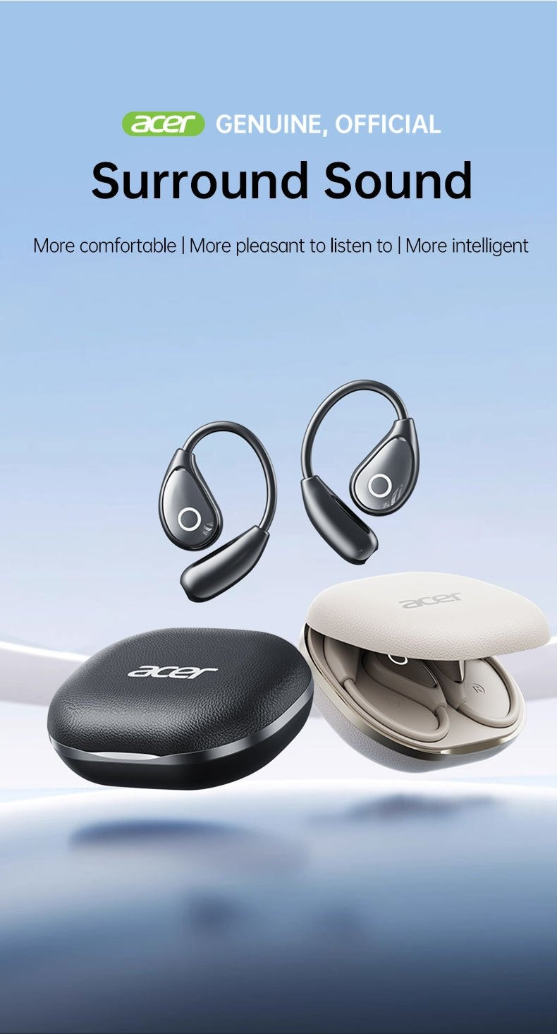 Acer TWS Wireless Headphones with Noise Cancelling, In-Ear Design, Lightweight Touch Control, Long Battery Life, HIFI Sound, Compatible with Mobile Phones, Tablets, And Laptops